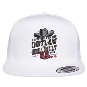 Im Voting For The Outlaw And The Hillbilly 2024 Retro Flat Bill Trucker Hat