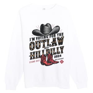 Im Voting For The Outlaw And The Hillbilly 2024 Retro Premium Crewneck Sweatshirt