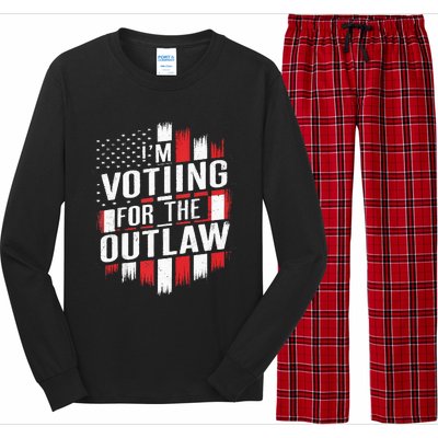 IM Voting For The Outlaw Wanted For President Long Sleeve Pajama Set