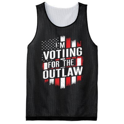 IM Voting For The Outlaw Wanted For President Mesh Reversible Basketball Jersey Tank