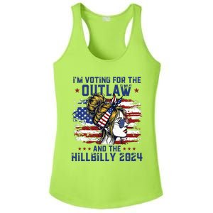 Im Voting For The Outlaw And The Hillbilly 2024 Us Flag Ladies PosiCharge Competitor Racerback Tank