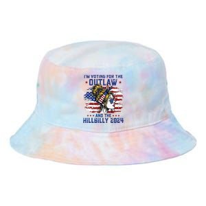 Im Voting For The Outlaw And The Hillbilly 2024 Us Flag Tie Dye Newport Bucket Hat