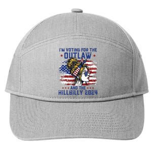 Im Voting For The Outlaw And The Hillbilly 2024 Us Flag 7-Panel Snapback Hat