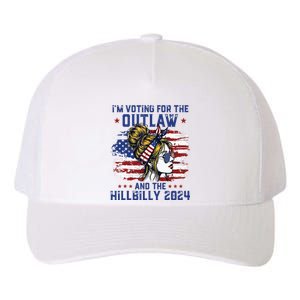 Im Voting For The Outlaw And The Hillbilly 2024 Us Flag Yupoong Adult 5-Panel Trucker Hat