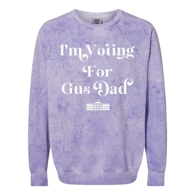 IM Voting For Gus Dad Vote Harris Walz 2024 Election Waltz Colorblast Crewneck Sweatshirt