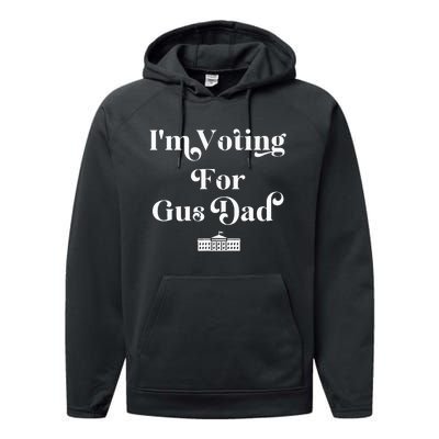 IM Voting For Gus Dad Vote Harris Walz 2024 Election Waltz Performance Fleece Hoodie