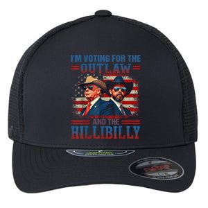 IM Voting For The Outlaw And The Hillbilly Trump Vance 2024 Flexfit Unipanel Trucker Cap