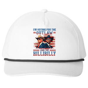 IM Voting For The Outlaw And The Hillbilly Trump Vance 2024 Snapback Five-Panel Rope Hat