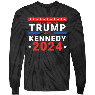 IM Voting For Trump And Kennedy 2024 Tie-Dye Long Sleeve Shirt