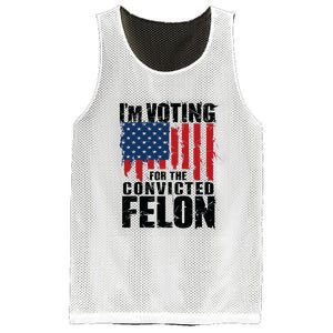 Im Voting For The Convicted Felon America Flag Design Mesh Reversible Basketball Jersey Tank