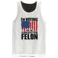 Im Voting For The Convicted Felon America Flag Design Mesh Reversible Basketball Jersey Tank