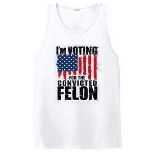 Im Voting For The Convicted Felon America Flag Design PosiCharge Competitor Tank