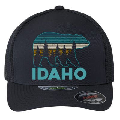 Idaho Vintage Grizzly Bear Souvenir Gift Flexfit Unipanel Trucker Cap