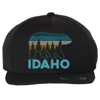 Idaho Vintage Grizzly Bear Souvenir Gift Wool Snapback Cap