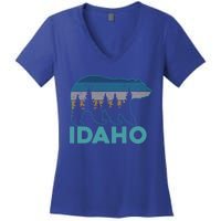 Idaho Vintage Grizzly Bear Souvenir Gift Women's V-Neck T-Shirt