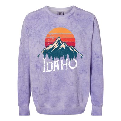 Idaho Vintage Gift Colorblast Crewneck Sweatshirt