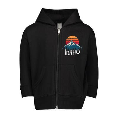 Idaho Vintage Gift Toddler Zip Fleece Hoodie