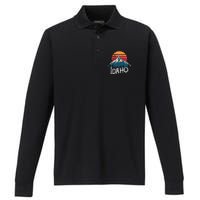 Idaho Vintage Gift Performance Long Sleeve Polo