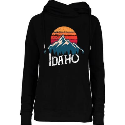 Idaho Vintage Gift Womens Funnel Neck Pullover Hood