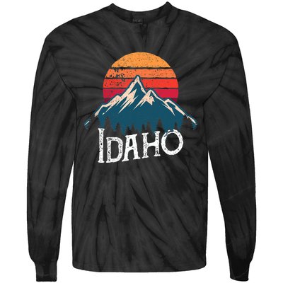 Idaho Vintage Gift Tie-Dye Long Sleeve Shirt