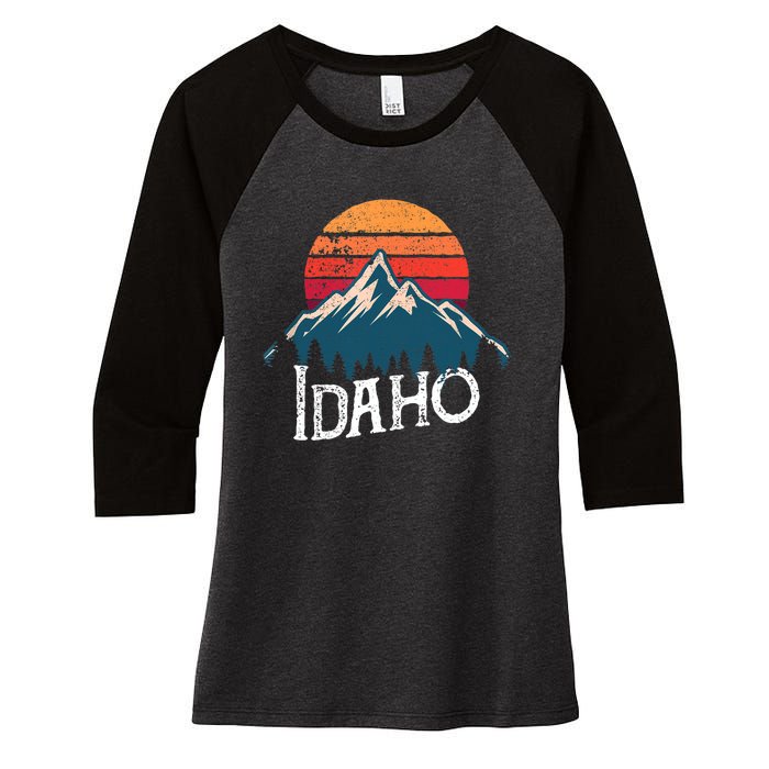 Idaho Vintage Gift Women's Tri-Blend 3/4-Sleeve Raglan Shirt