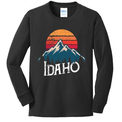 Idaho Vintage Gift Kids Long Sleeve Shirt