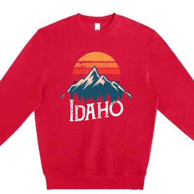 Idaho Vintage Gift Premium Crewneck Sweatshirt