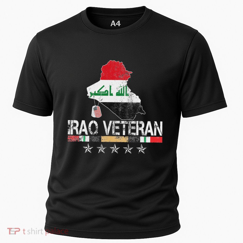 Iraq Veteran Iraq War Service Distressed Patriotic Performance Shirt