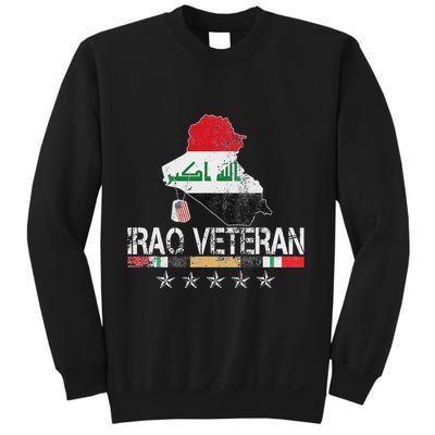Iraq Veteran Iraq War Service Distressed Patriotic Sweatshirt