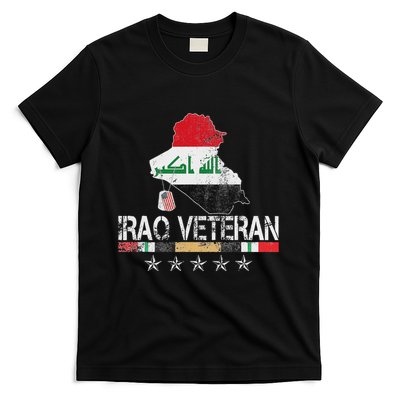 Iraq Veteran Iraq War Service Distressed Patriotic T-Shirt