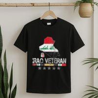 Iraq Veteran Iraq War Service Distressed Patriotic T-Shirt