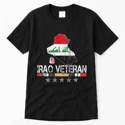 Iraq Veteran Iraq War Service Distressed Patriotic Tall T-Shirt