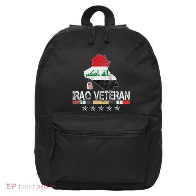 Iraq Veteran Iraq War Service Distressed Patriotic 16 in Basic Backpack