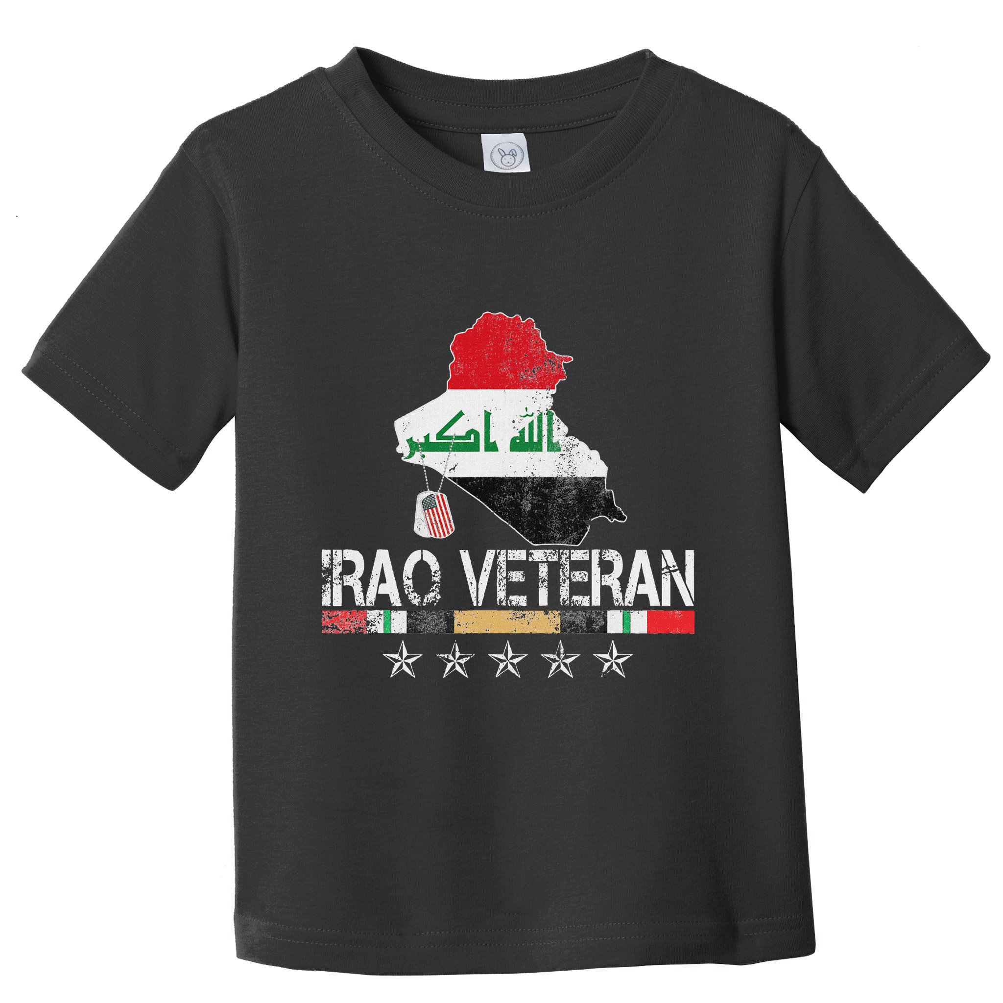 Iraq Veteran Iraq War Service Distressed Patriotic Toddler T-Shirt