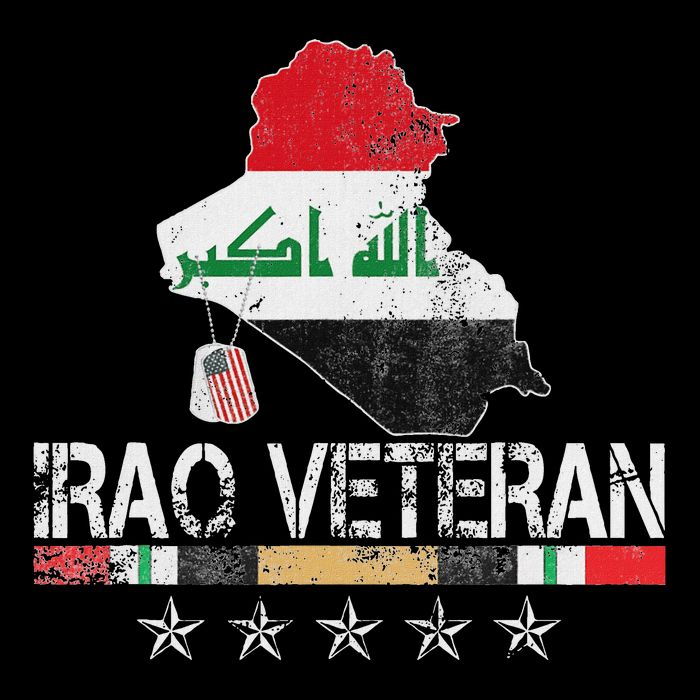 Iraq Veteran Iraq War Service Distressed Patriotic Kids T-Shirt