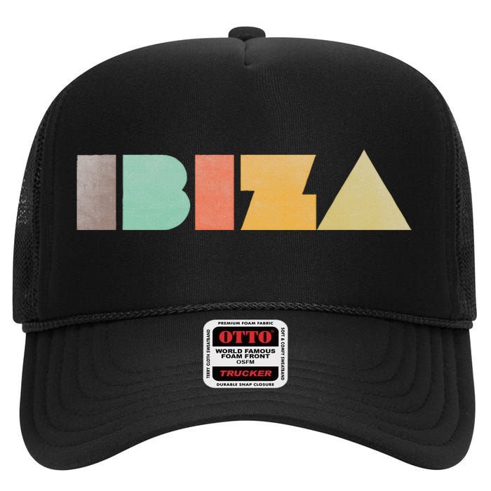 Ibiza Vintage High Crown Mesh Back Trucker Hat