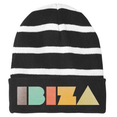 Ibiza Vintage Striped Beanie with Solid Band