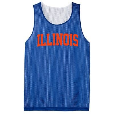 Illinois Vintage Illinois Orange Blue Throwback Il Mesh Reversible Basketball Jersey Tank