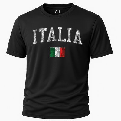 Italy Vintage Italia Sports Design Italian Flag Tee Performance Shirt