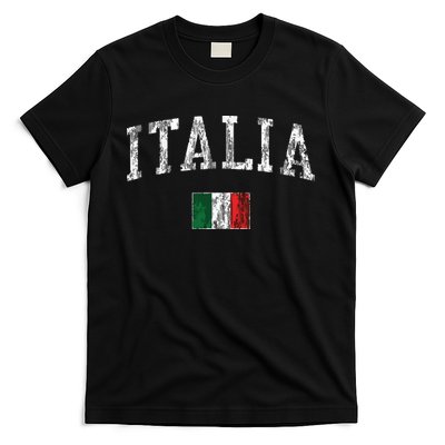 Italy Vintage Italia Sports Design Italian Flag Tee T-Shirt