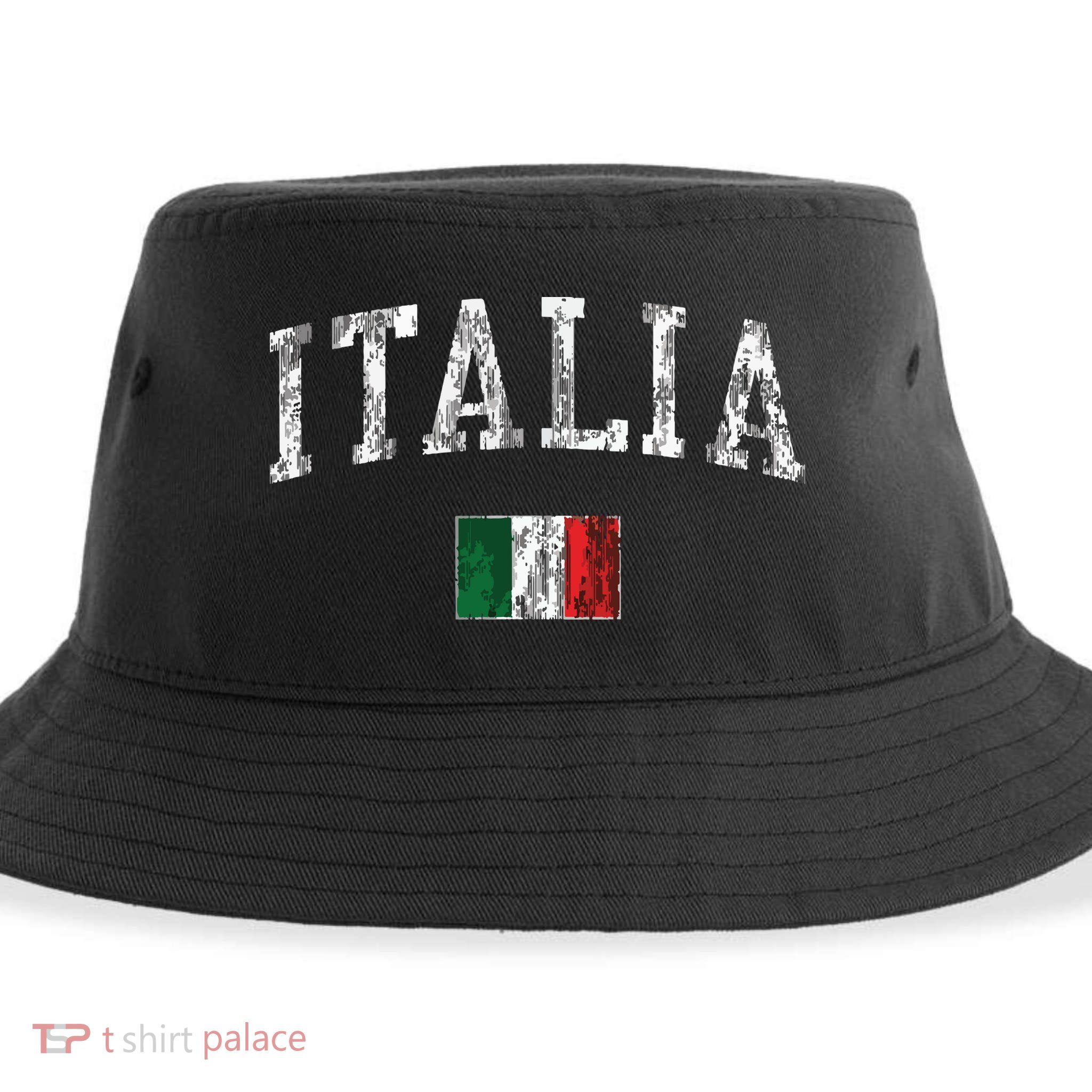 Italy Vintage Italia Sports Design Italian Flag Tee Sustainable Bucket Hat