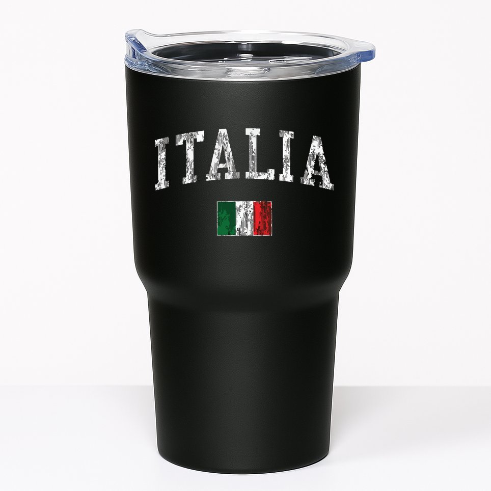 Italy Vintage Italia Sports Design Italian Flag Tee Tumbler
