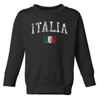 Italy Vintage Italia Sports Design Italian Flag Tee Toddler Sweatshirt