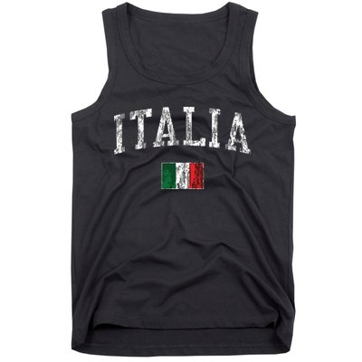 Italy Vintage Italia Sports Design Italian Flag Tee Tank Top