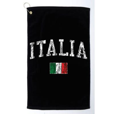Italy Vintage Italia Sports Design Italian Flag Tee Golf Towel