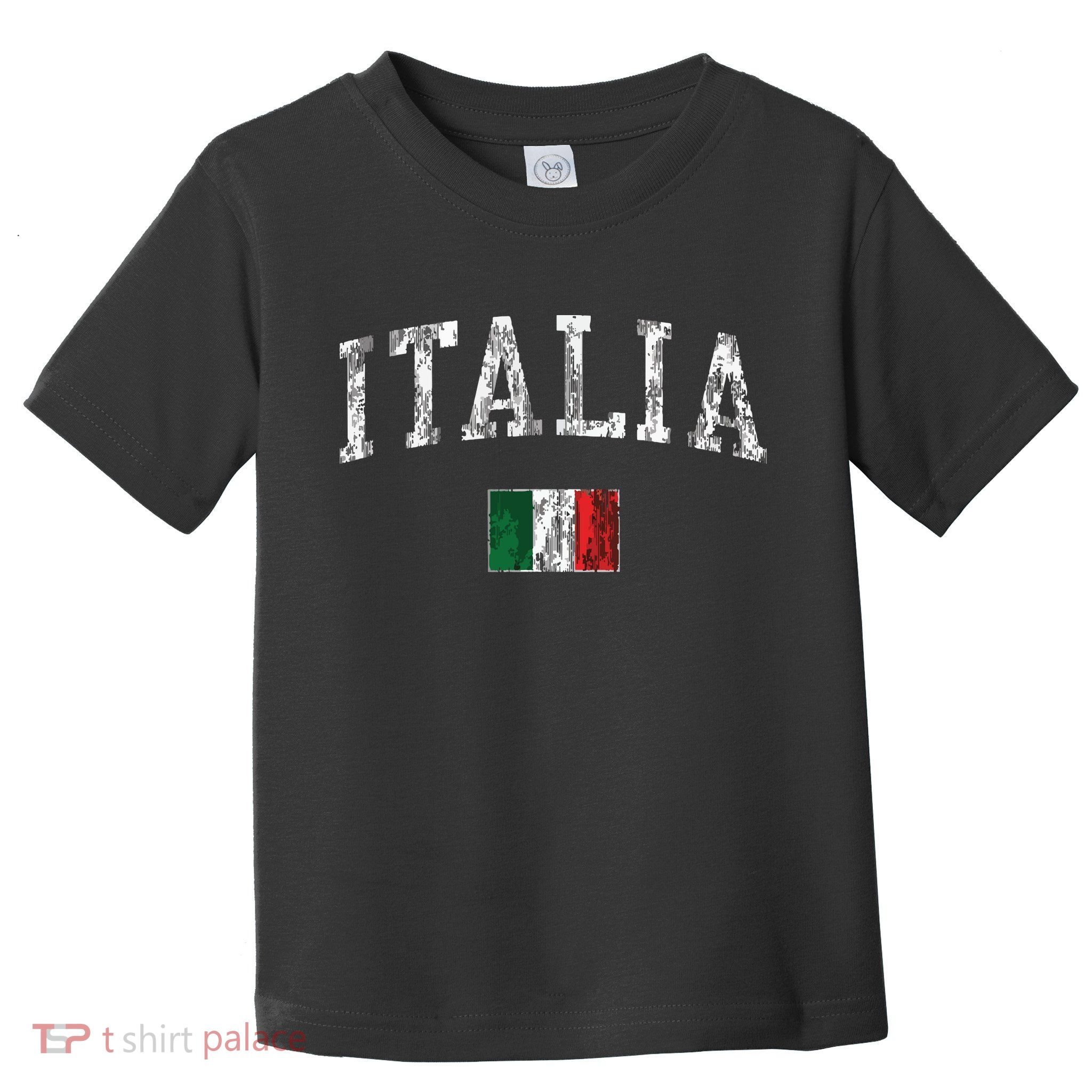 Italy Vintage Italia Sports Design Italian Flag Tee Toddler T-Shirt