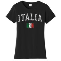 Italy Vintage Italia Sports Design Italian Flag Tee Women's T-Shirt