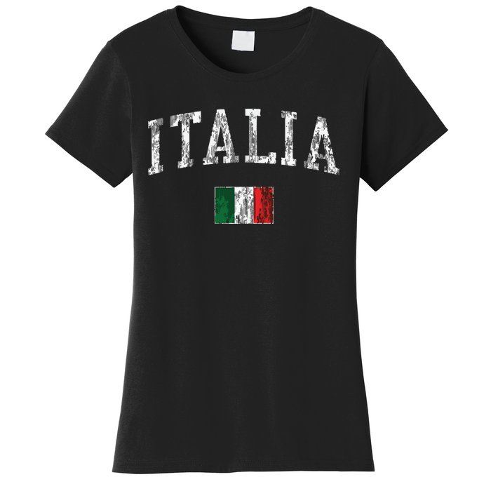 Italy Vintage Italia Sports Design Italian Flag Tee Women's T-Shirt