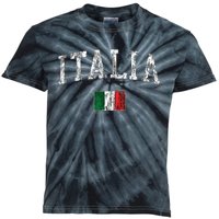 Italy Vintage Italia Sports Design Italian Flag Tee Kids Tie-Dye T-Shirt