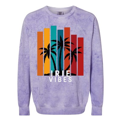 Irie Vibes Island Tropical Outfit Colorblast Crewneck Sweatshirt